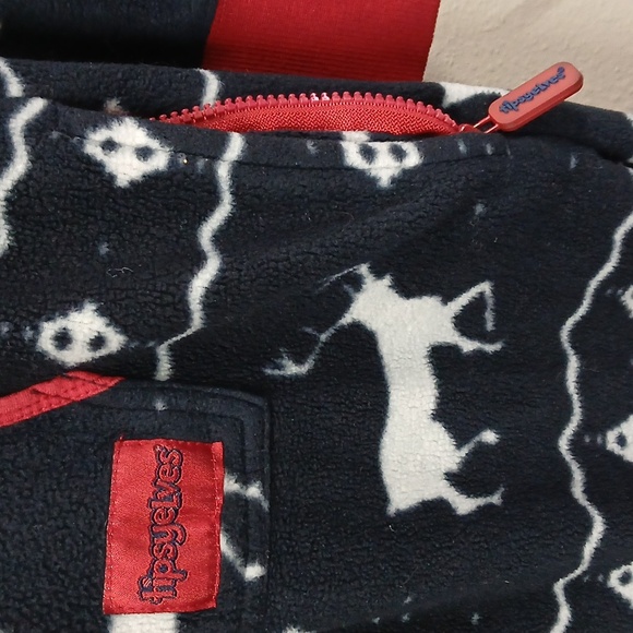 TIPSY ELVES Blue Reindeer Fleece Hooded One Piece Jumpsuit Pajamas Men's Small - Picture 5 of 9